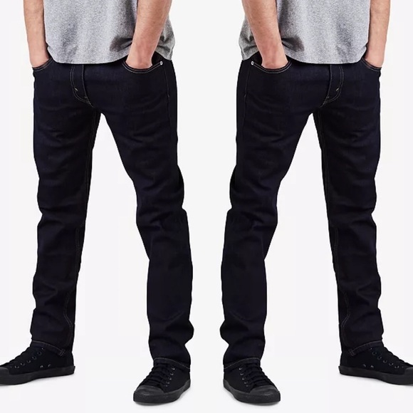 Levi’s Dark Wash Waterless Denim Jeans Straight Slim 36 x 30